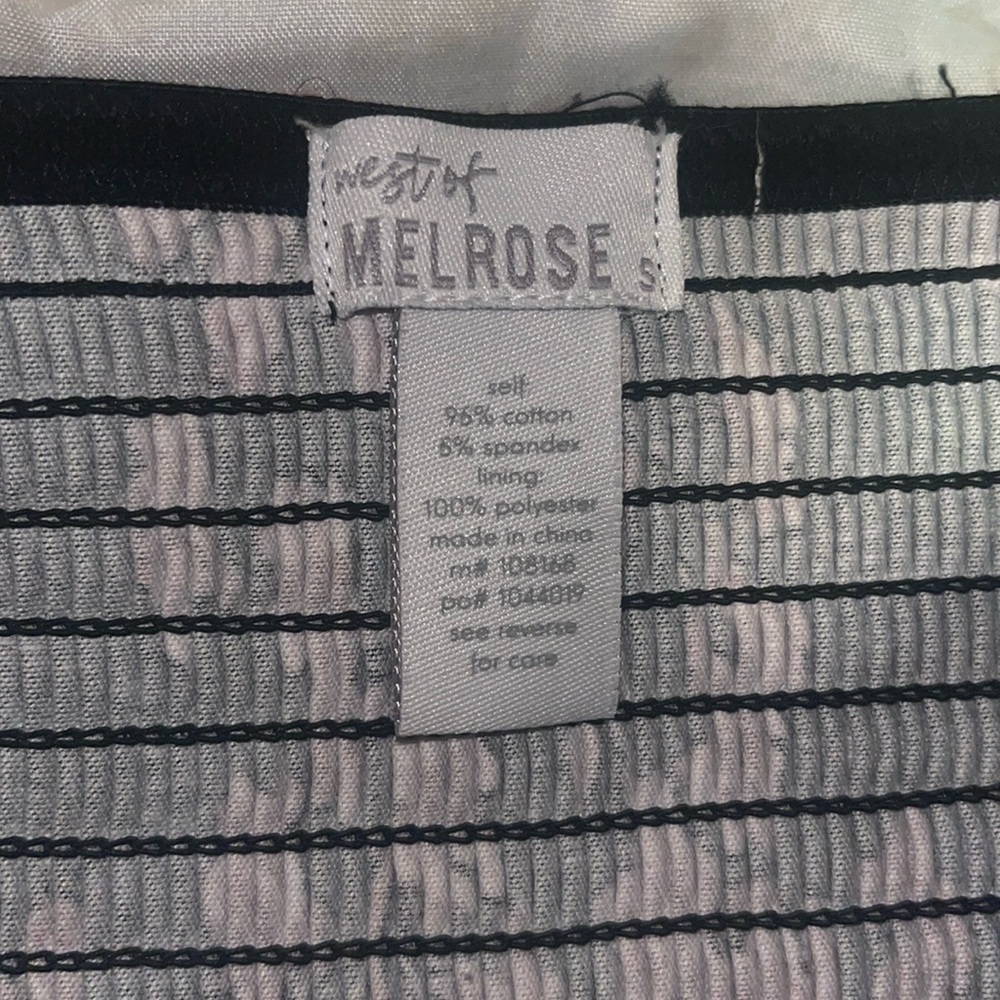 Pink Black Corset Cropped West of Melrose Shirt - Picture 6 of 6